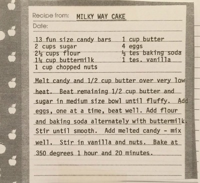 milky way cake recipe
